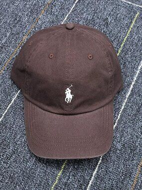 Polo by Ralph Lauren Chocolate Brown Baseball Cap with White Polo Pony